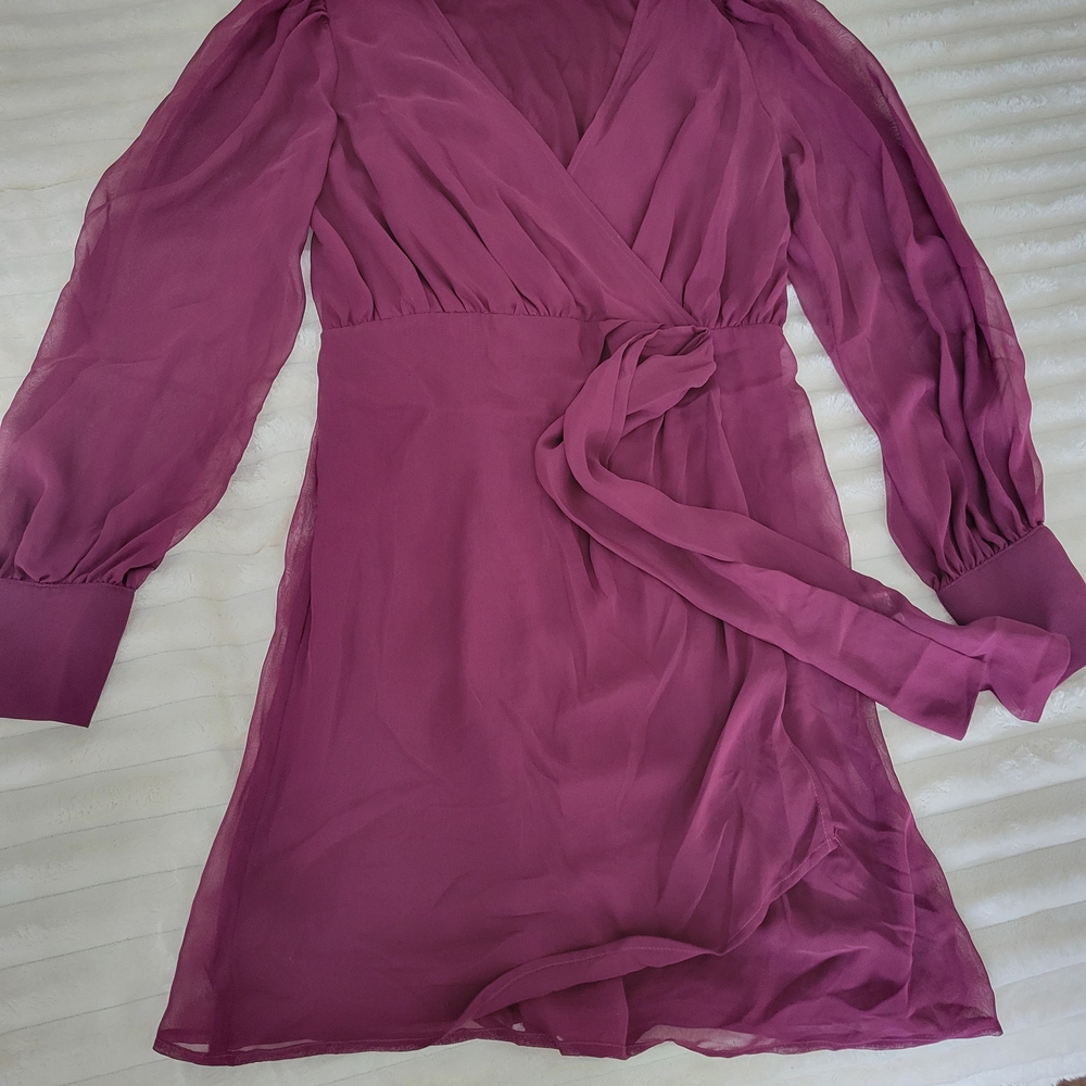 Elegant Mauve Wrap Dress